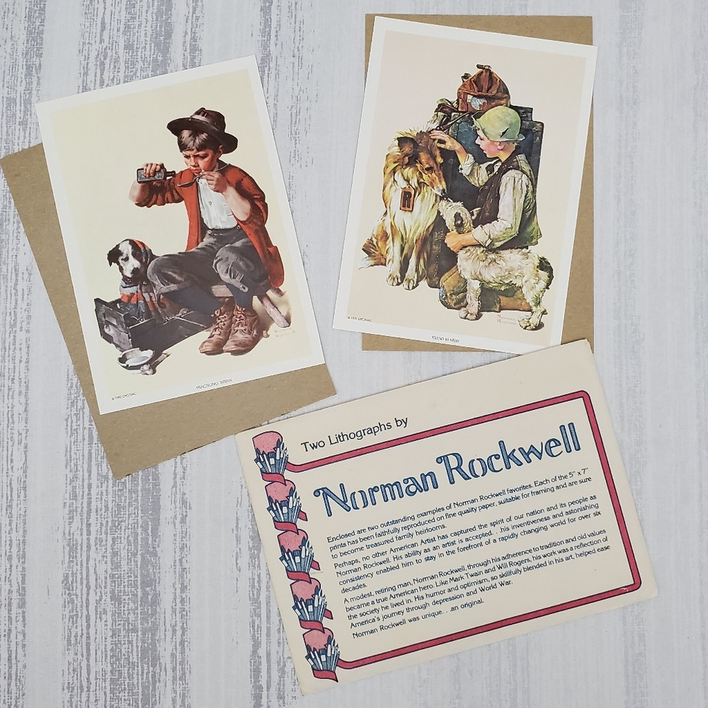2 Norman Rockwell Lithograph Prints *
